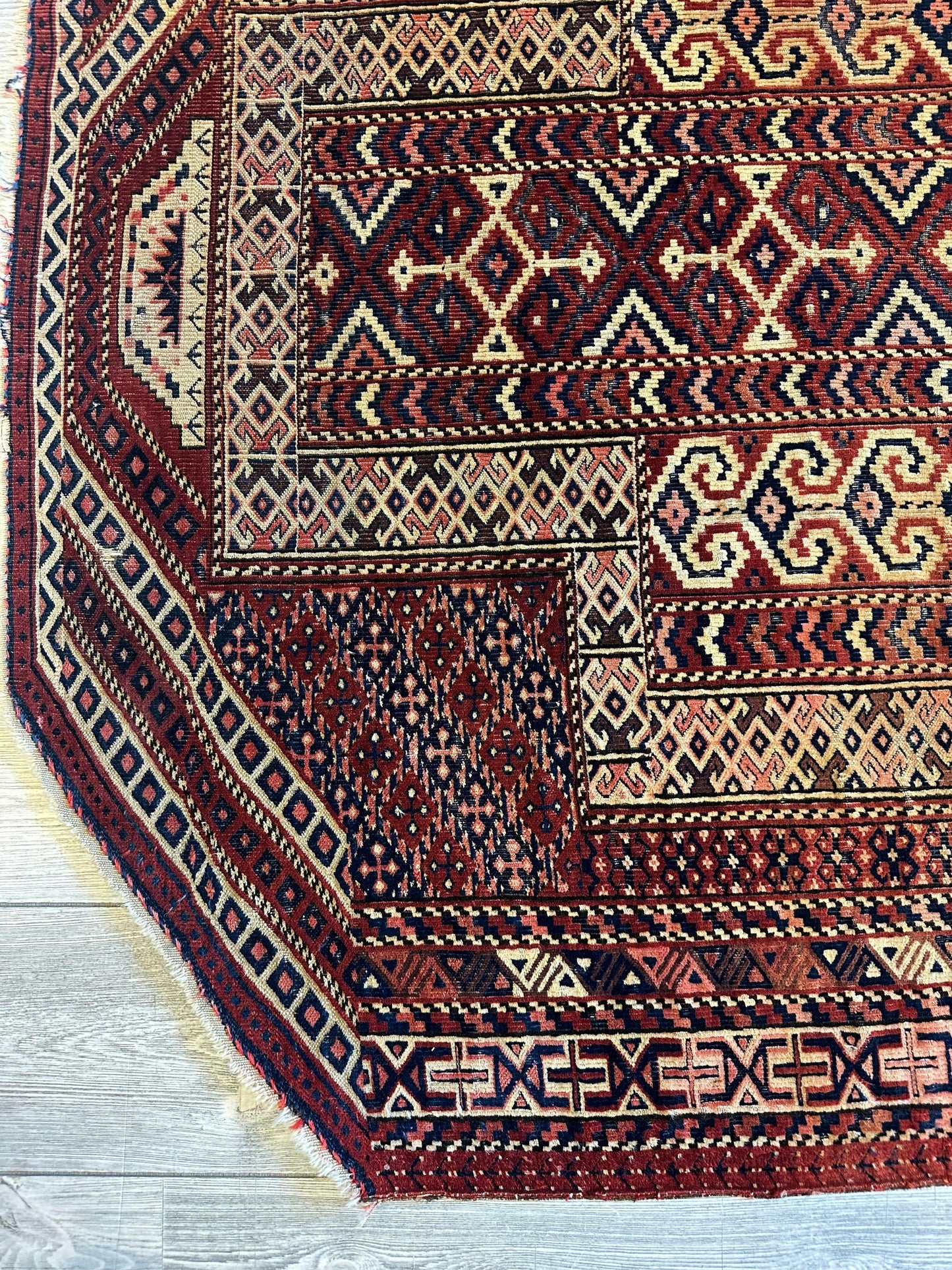 Antique 1890’s Turkoman Prayer Rug or Namazlyk 4’ x 5’2” - Tampa Home & Garden Store