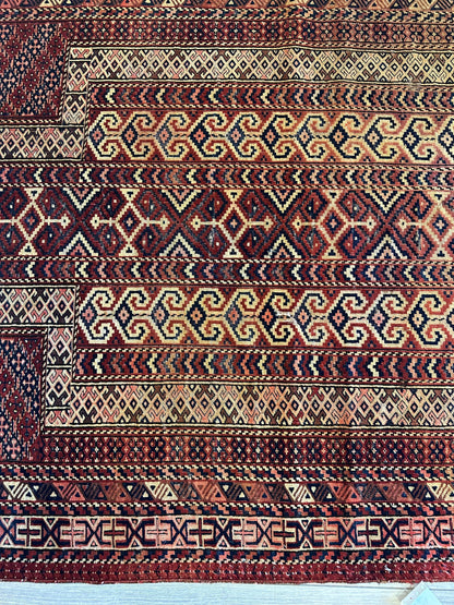 Antique 1890’s Turkoman Prayer Rug or Namazlyk 4’ x 5’2” - Tampa Home & Garden Store