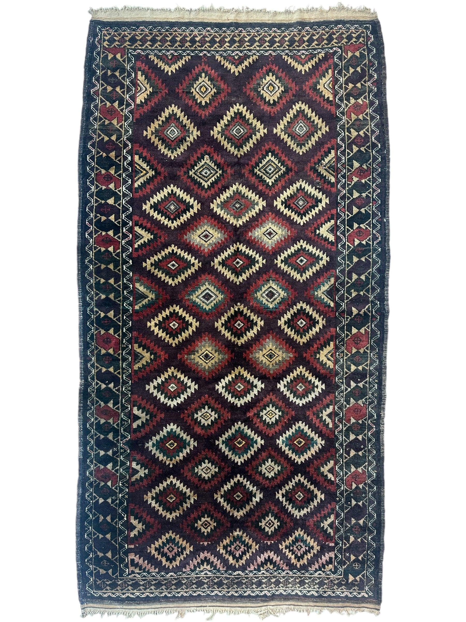 Antique 1900’s Tribal Baluch Wool Rug 4’5” x 8’6” - Tampa Home & Garden Store