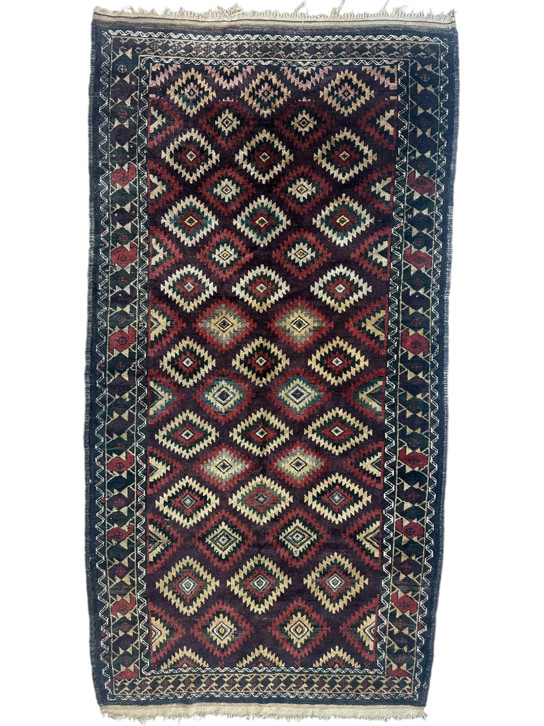 Antique 1900’s Tribal Baluch Wool Rug 4’5” x 8’6” - Tampa Home & Garden Store