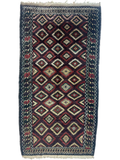 Antique 1900’s Tribal Baluch Wool Rug 4’5” x 8’6” - Tampa Home & Garden Store