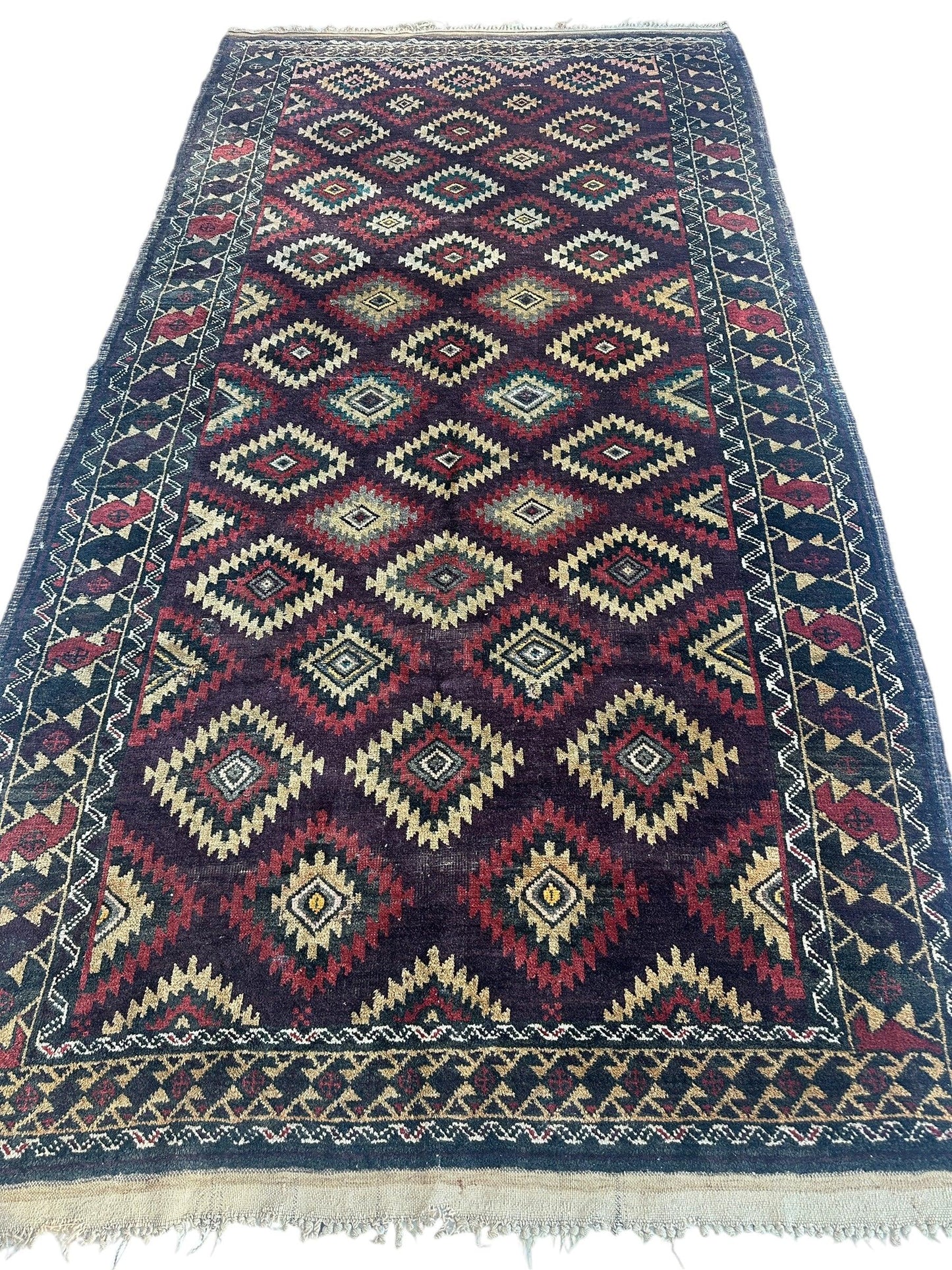 Antique 1900’s Tribal Baluch Wool Rug 4’5” x 8’6” - Tampa Home & Garden Store