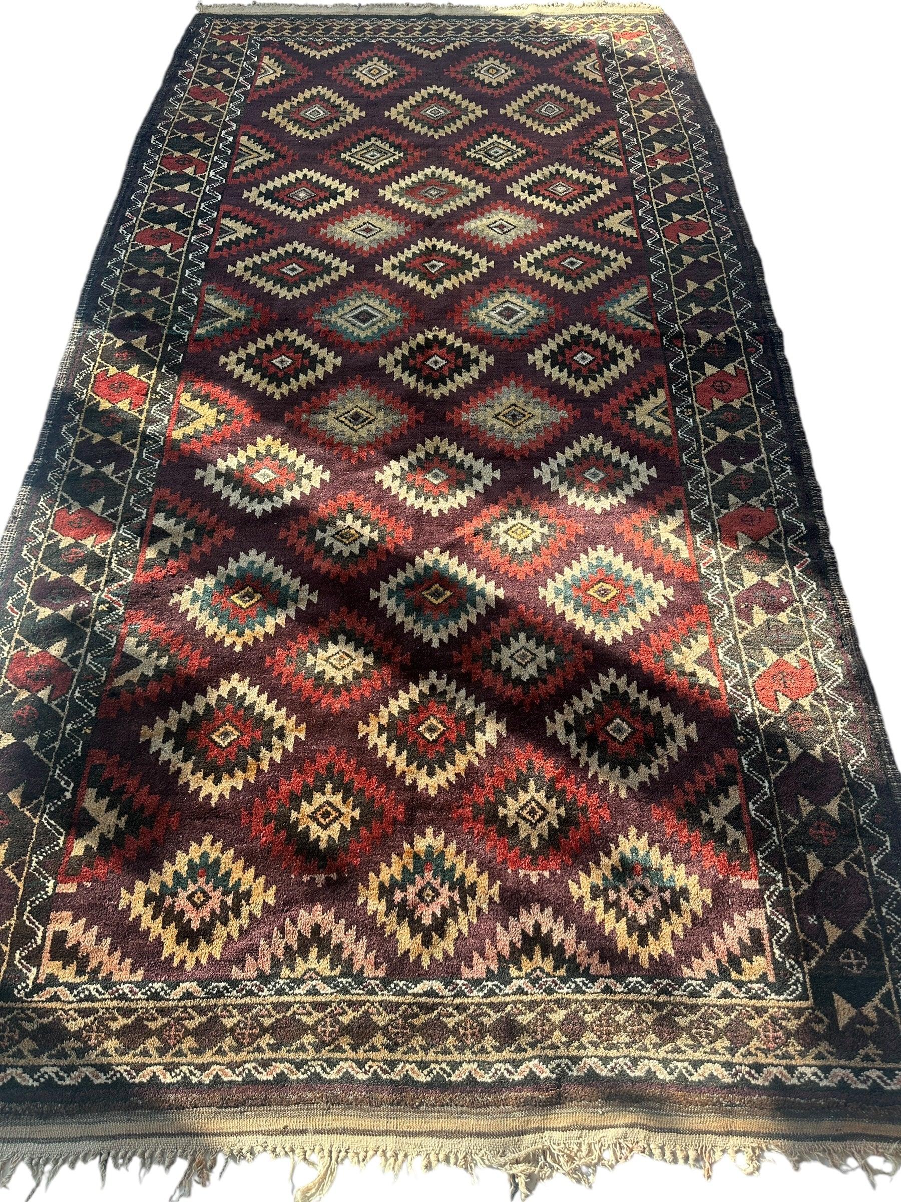 Antique 1900’s Tribal Baluch Wool Rug 4’5” x 8’6” - Tampa Home & Garden Store
