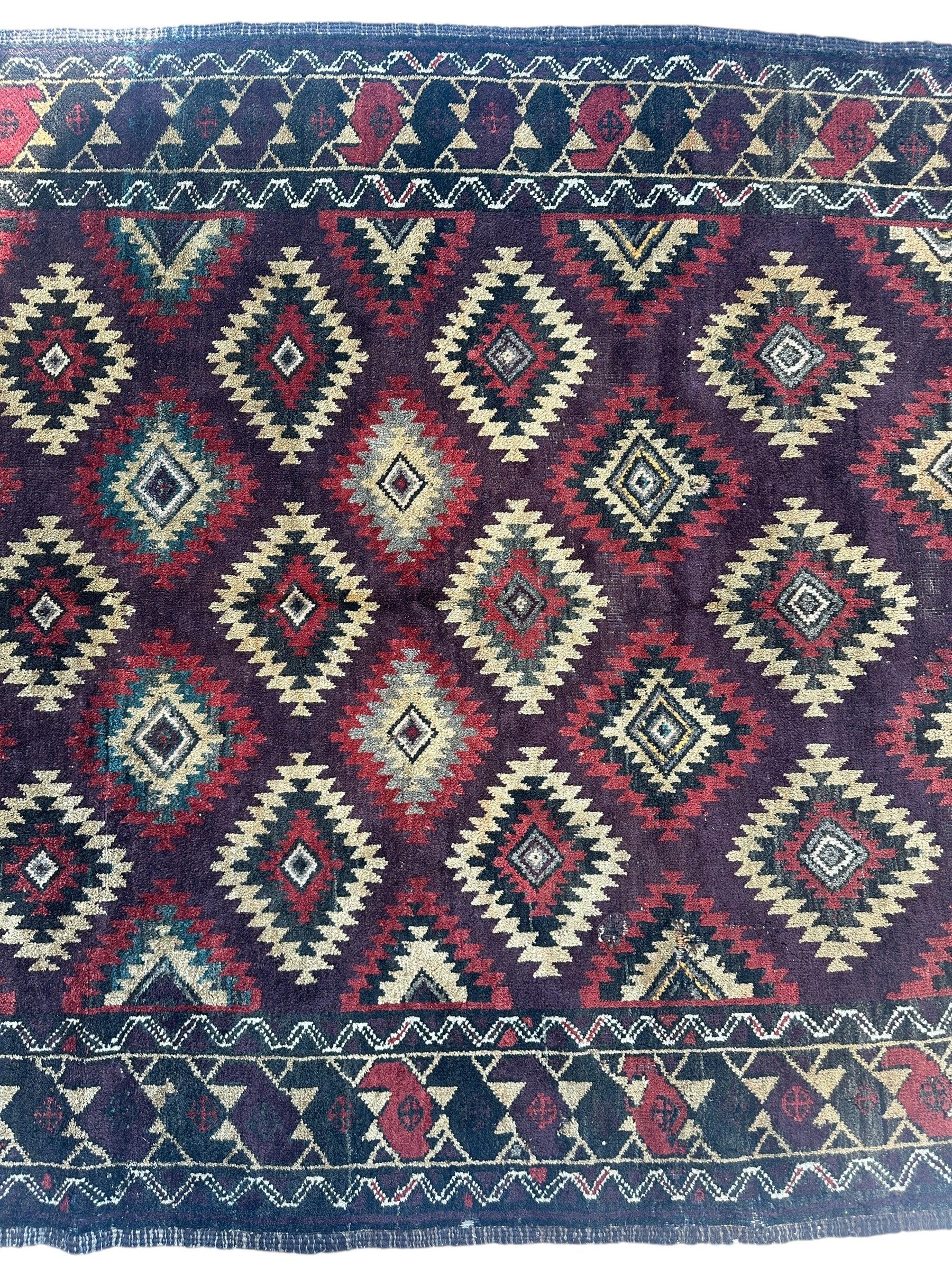 Antique 1900’s Tribal Baluch Wool Rug 4’5” x 8’6” - Tampa Home & Garden Store