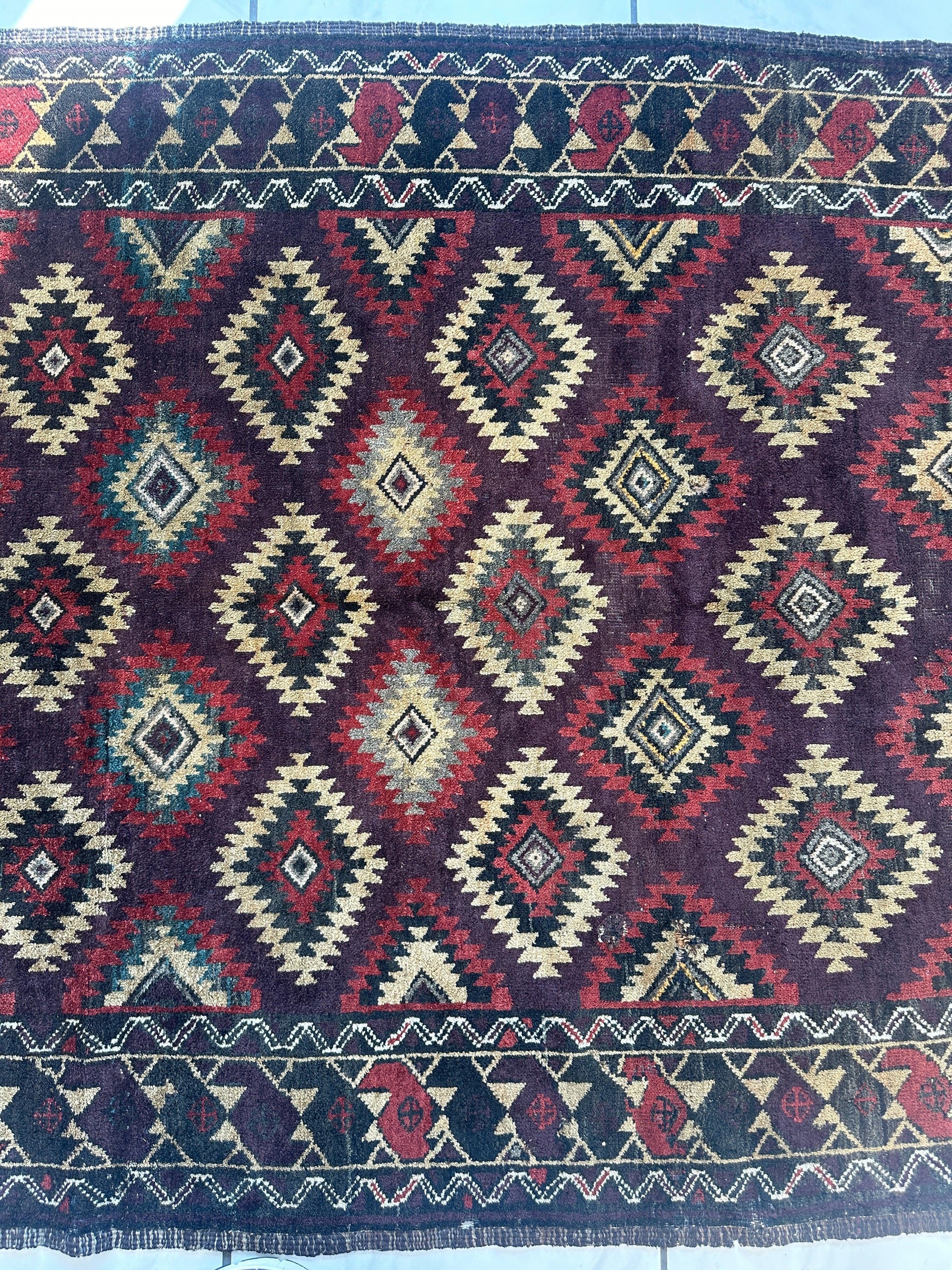 Antique 1900’s Tribal Baluch Wool Rug 4’5” x 8’6” - Tampa Home & Garden Store