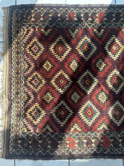 Antique 1900’s Tribal Baluch Wool Rug 4’5” x 8’6” - Tampa Home & Garden Store