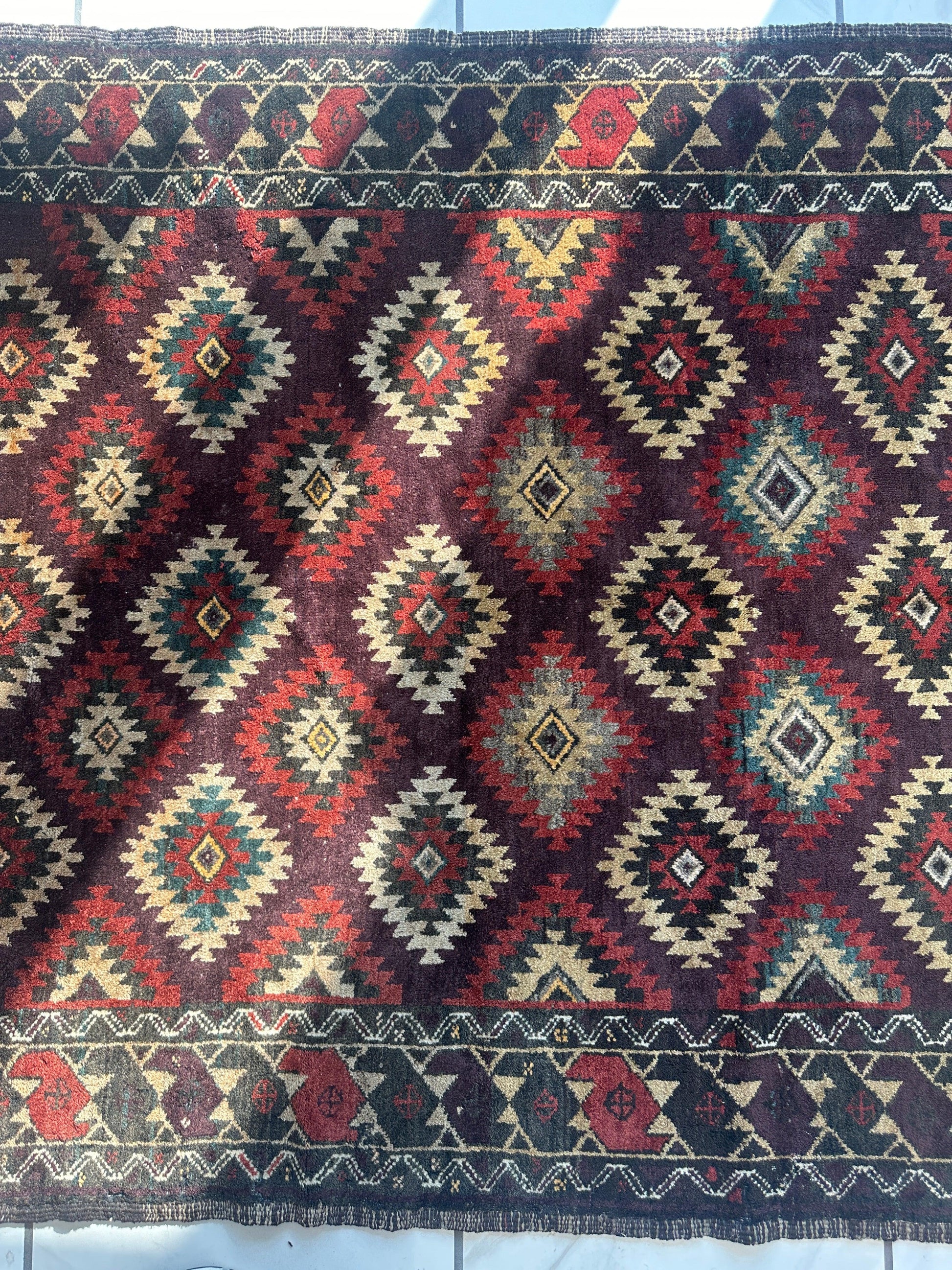 Antique 1900’s Tribal Baluch Wool Rug 4’5” x 8’6” - Tampa Home & Garden Store