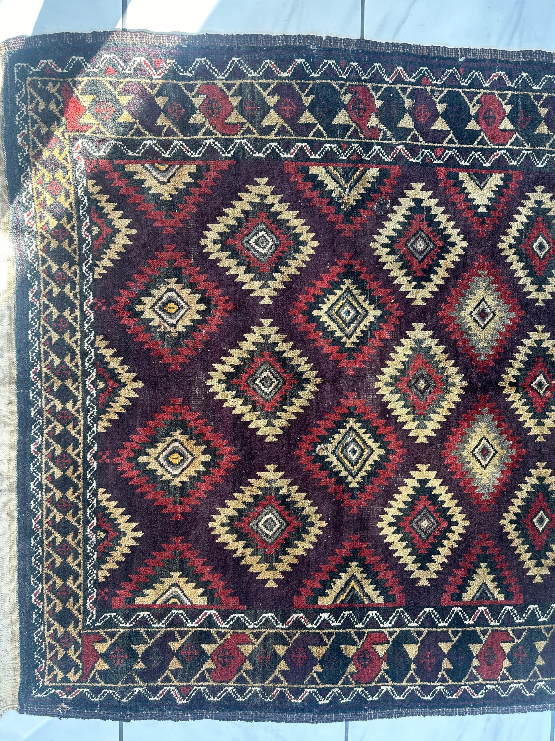 Antique 1900’s Tribal Baluch Wool Rug 4’5” x 8’6” - Tampa Home & Garden Store