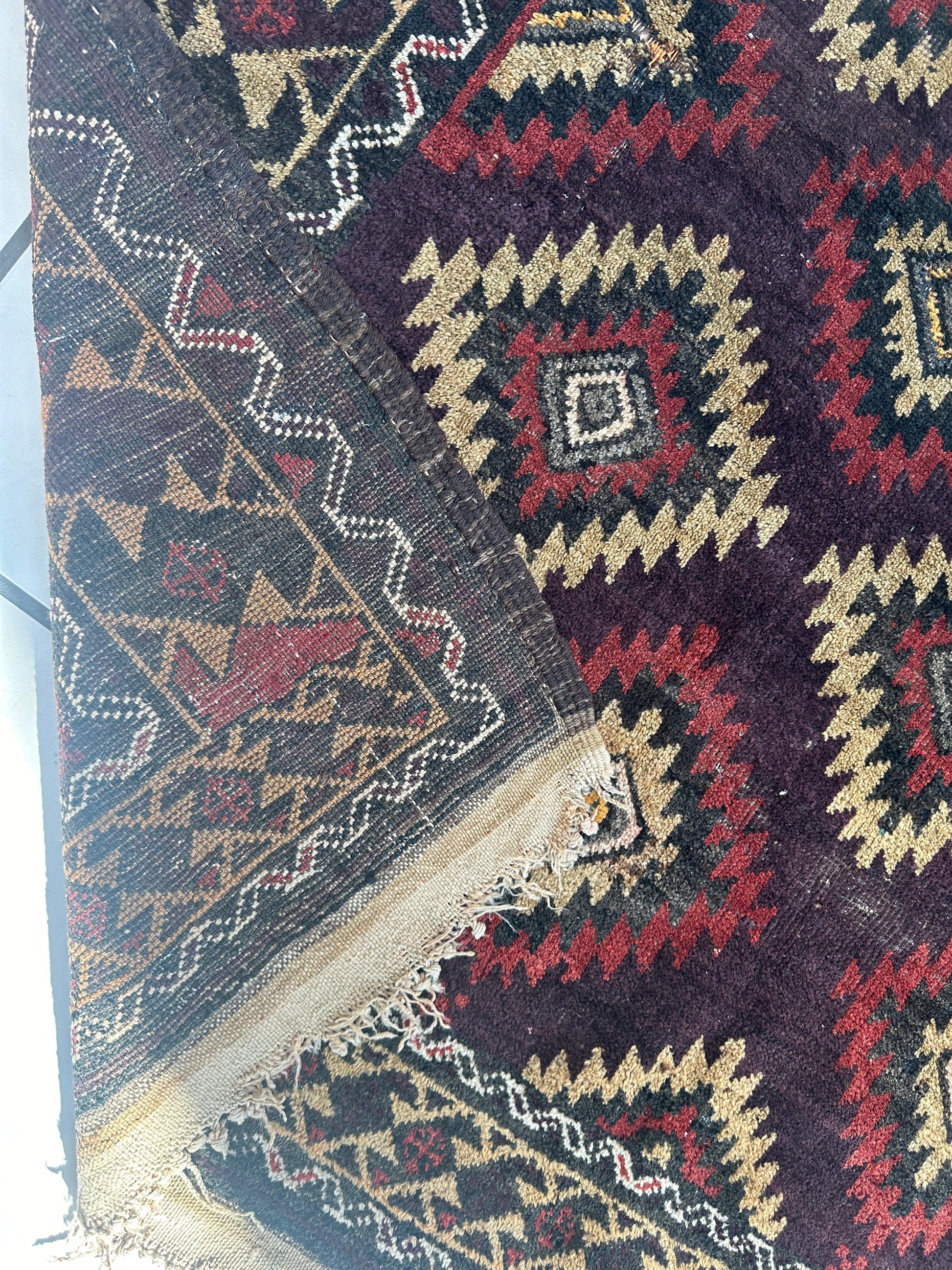 Antique 1900’s Tribal Baluch Wool Rug 4’5” x 8’6” - Tampa Home & Garden Store
