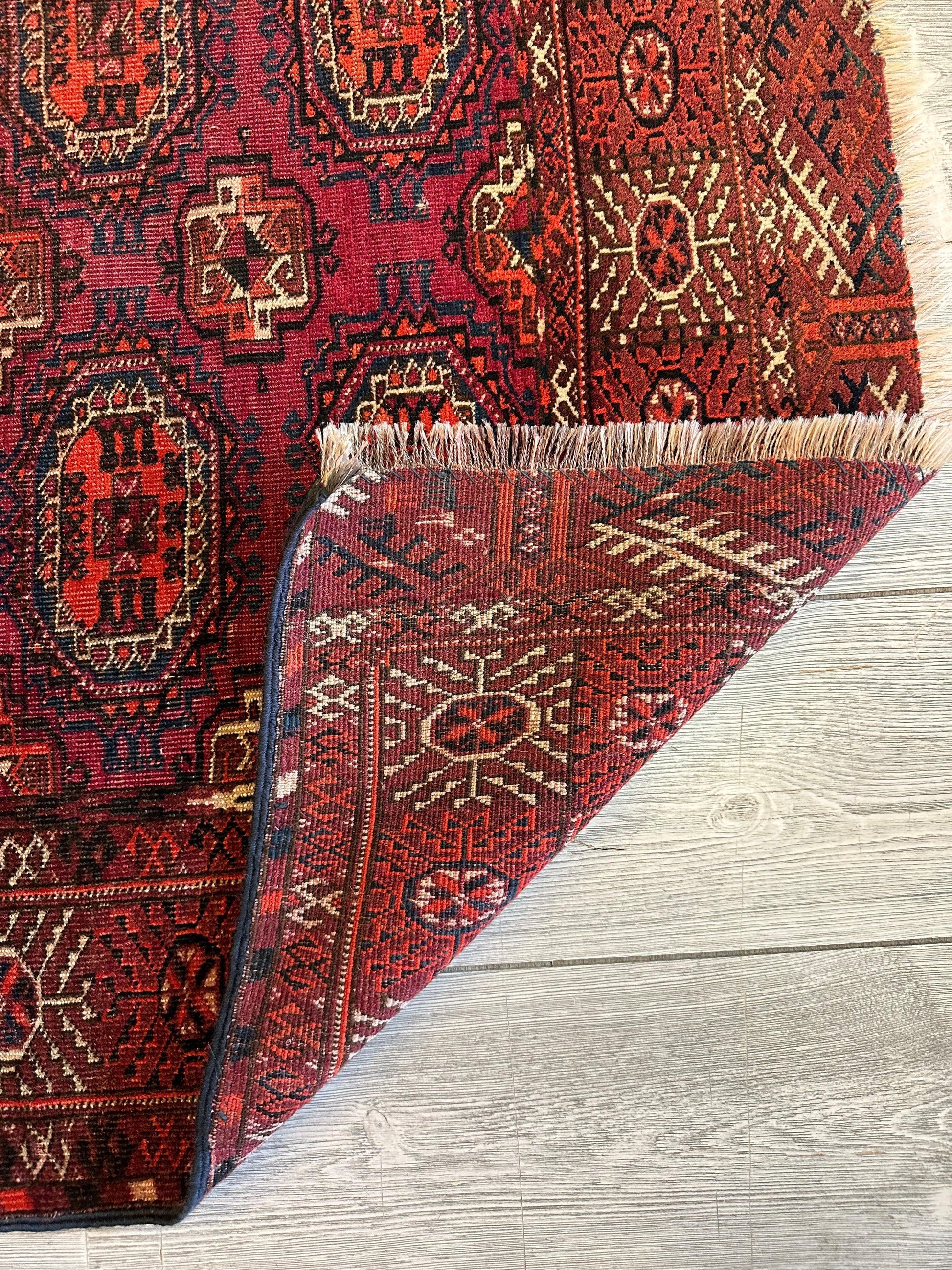Antique 1910’s Tribal Turkoman Rug 3’ x 4’1” - Tampa Home & Garden Store