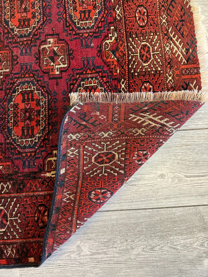 Antique 1910’s Tribal Turkoman Rug 3’ x 4’1” - Tampa Home & Garden Store