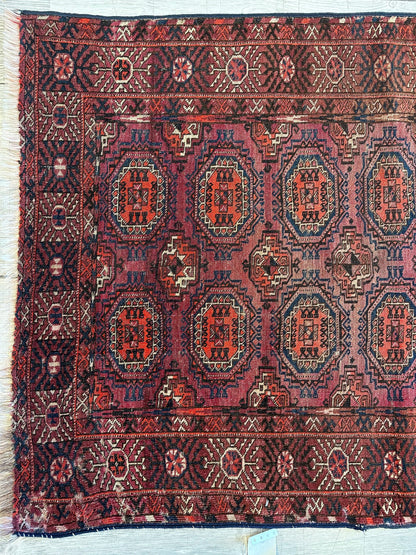 Antique 1910’s Tribal Turkoman Rug 3’ x 4’1” - Tampa Home & Garden Store