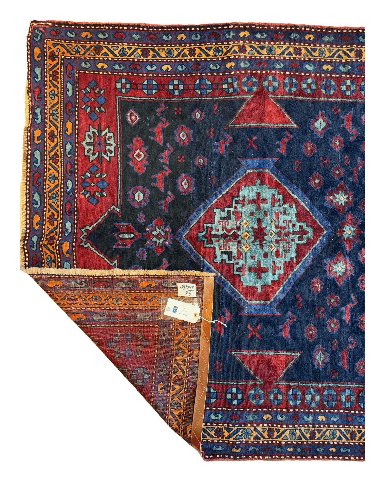 Antique 19th Century Handwoven Kazak Tribal Rug 5’ x 8’ - Tampa Home & Garden Store