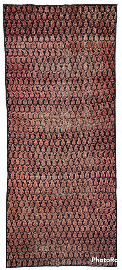Antique All Over Paisley Kurdish Afshar Fragment Runner 3’3” x 7’7” - Tampa Home & Garden Store