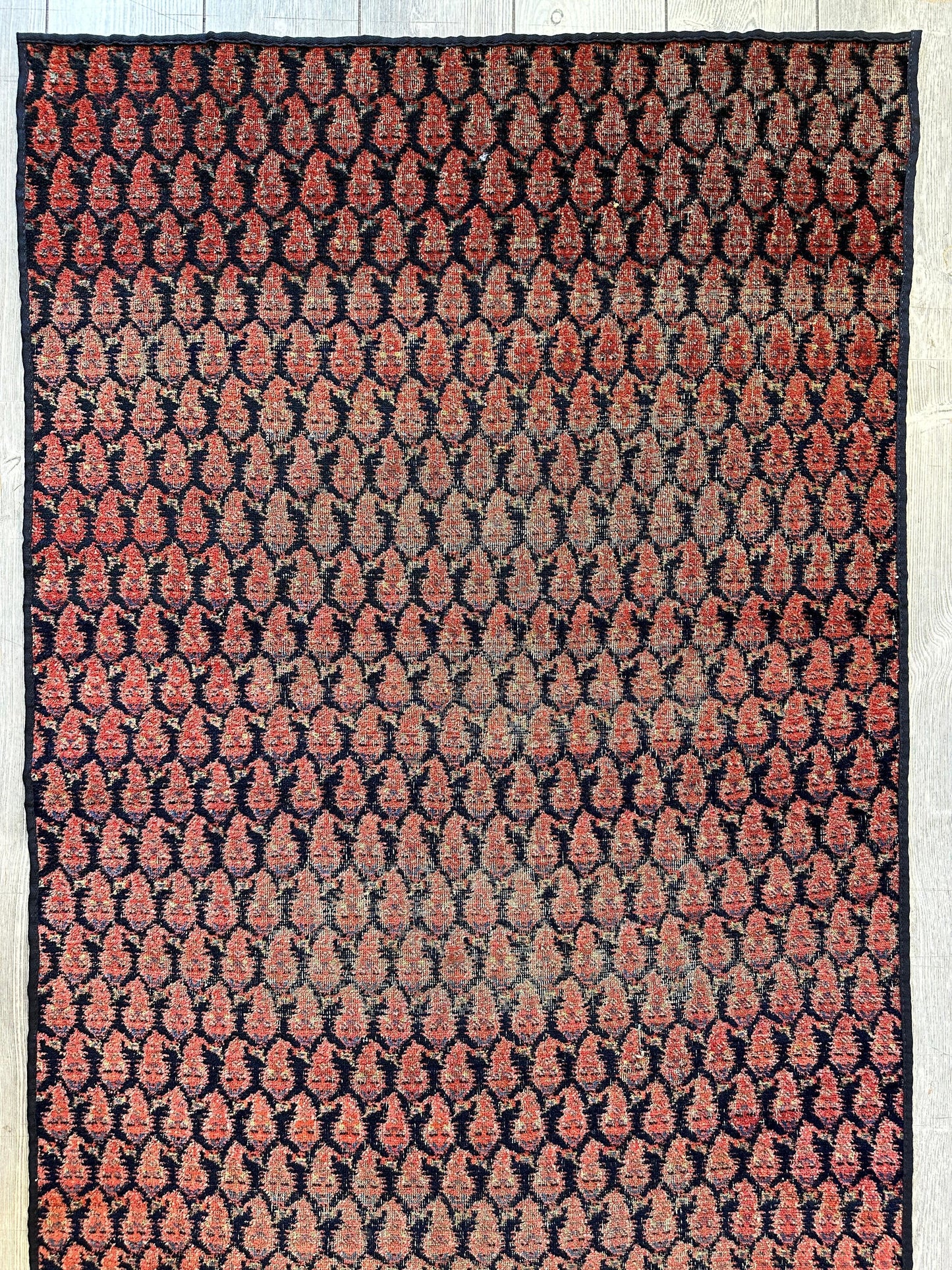 Antique All Over Paisley Kurdish Afshar Fragment Runner 3’3” x 7’7” - Tampa Home & Garden Store