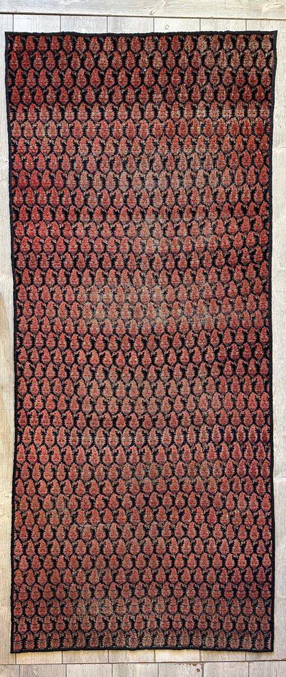 Antique All Over Paisley Kurdish Afshar Fragment Runner 3’3” x 7’7” - Tampa Home & Garden Store