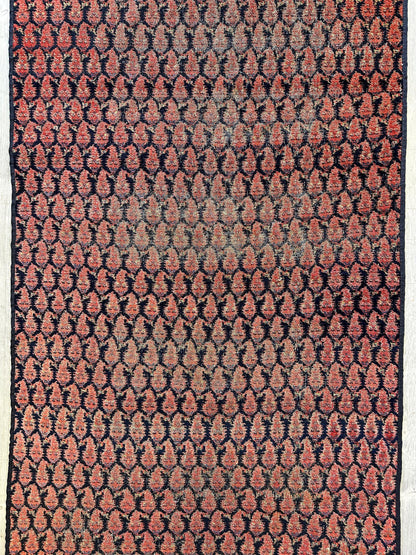 Antique All Over Paisley Kurdish Afshar Fragment Runner 3’3” x 7’7” - Tampa Home & Garden Store
