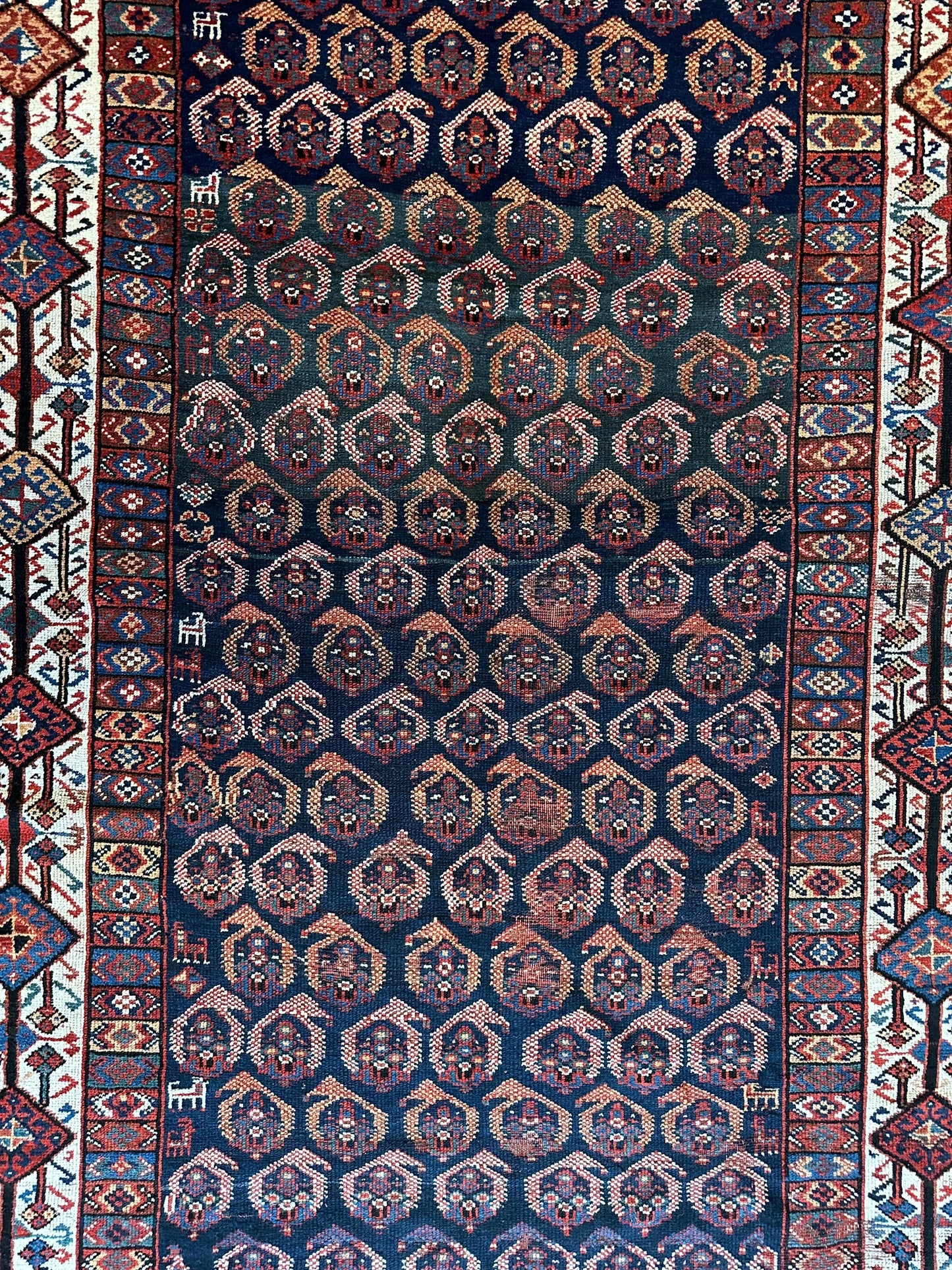 Antique All Over Paisley Kurdish Afshar Rug 4’5” x 8’11” - Tampa Home & Garden Store