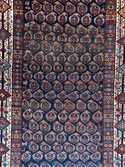 Antique All Over Paisley Kurdish Afshar Rug 4’5” x 8’11” - Tampa Home & Garden Store