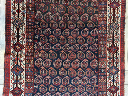 Antique All Over Paisley Kurdish Afshar Rug 4’5” x 8’11” - Tampa Home & Garden Store