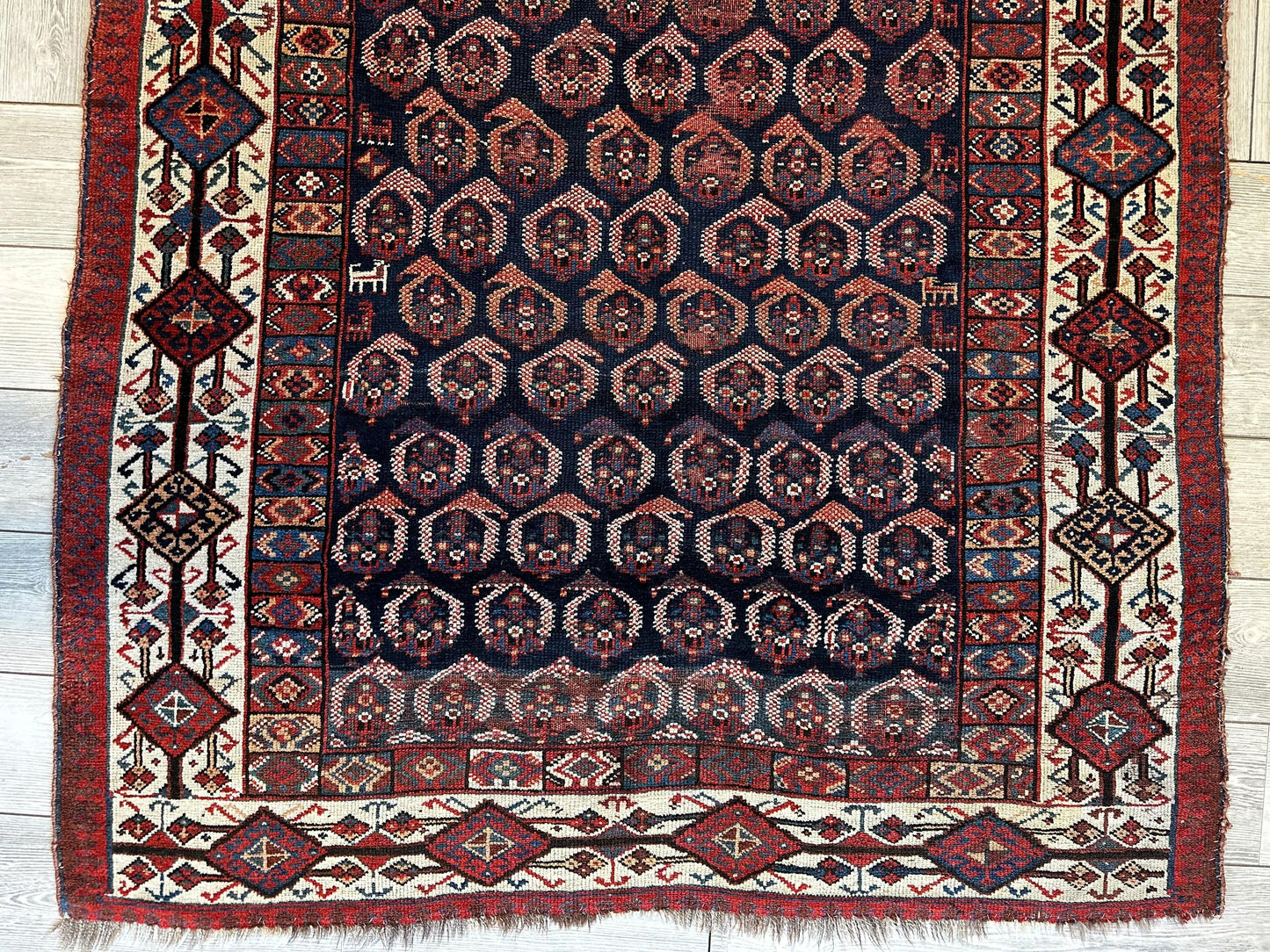 Antique All Over Paisley Kurdish Afshar Rug 4’5” x 8’11” - Tampa Home & Garden Store