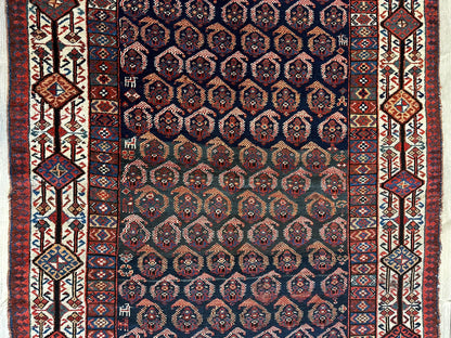 Antique All Over Paisley Kurdish Afshar Rug 4’5” x 8’11” - Tampa Home & Garden Store