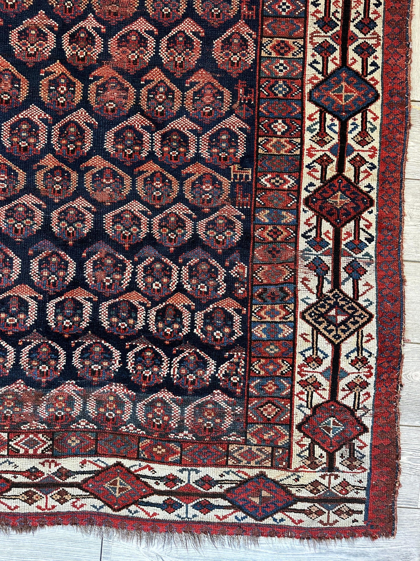Antique All Over Paisley Kurdish Afshar Rug 4’5” x 8’11” - Tampa Home & Garden Store