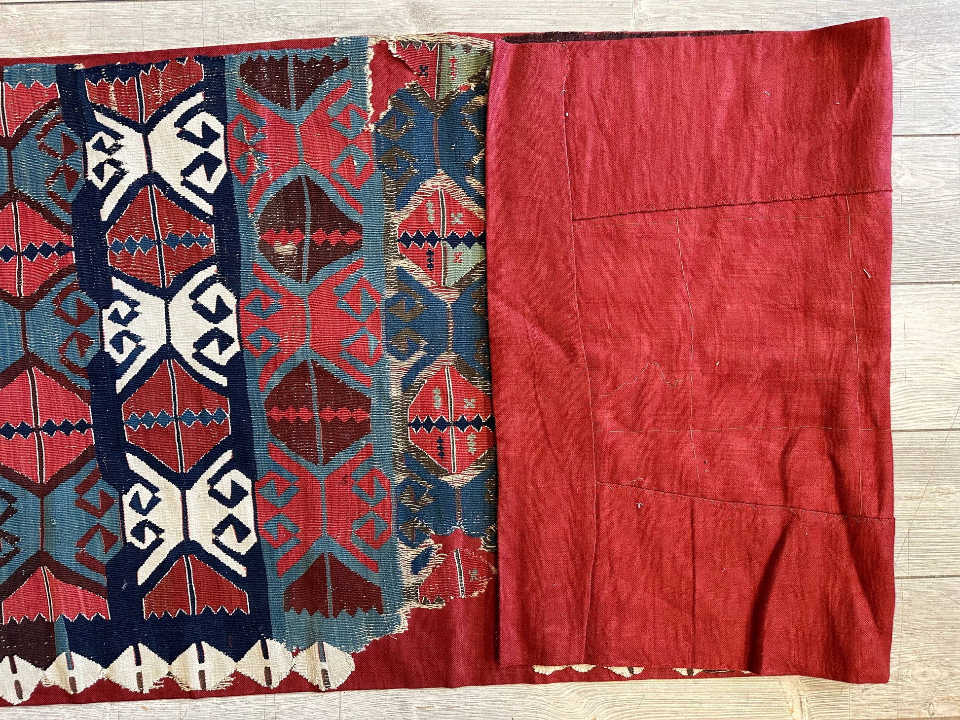 Antique Anatolian Long Kilim Fragment | 19th Century Hand-Woven Wool - Tampa Home & Garden Store