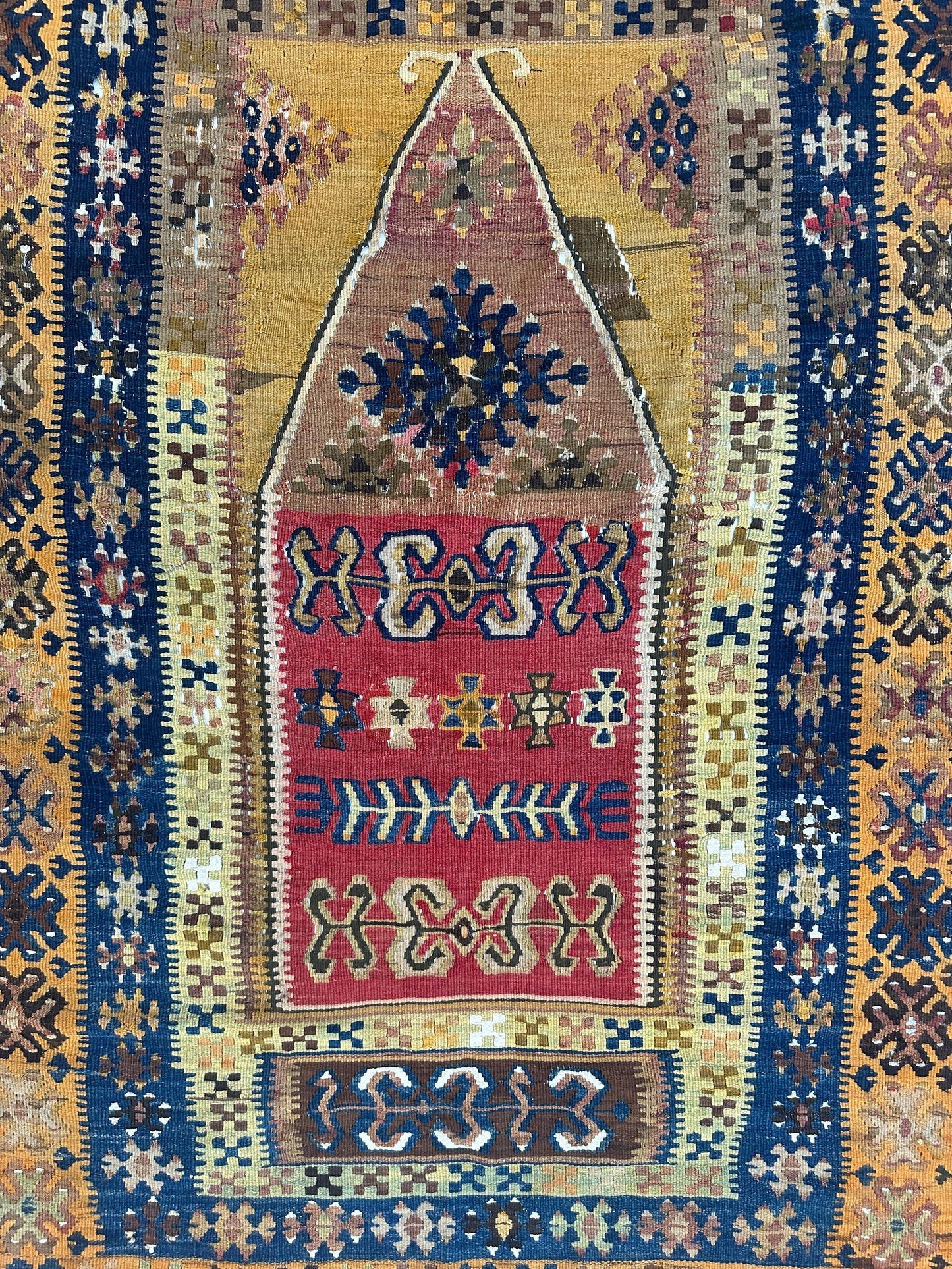 Antique Anatolian Wool Prayer Rug 4’ x 6’6” - Tampa Home & Garden Store