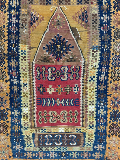 Antique Anatolian Wool Prayer Rug 4’ x 6’6” - Tampa Home & Garden Store