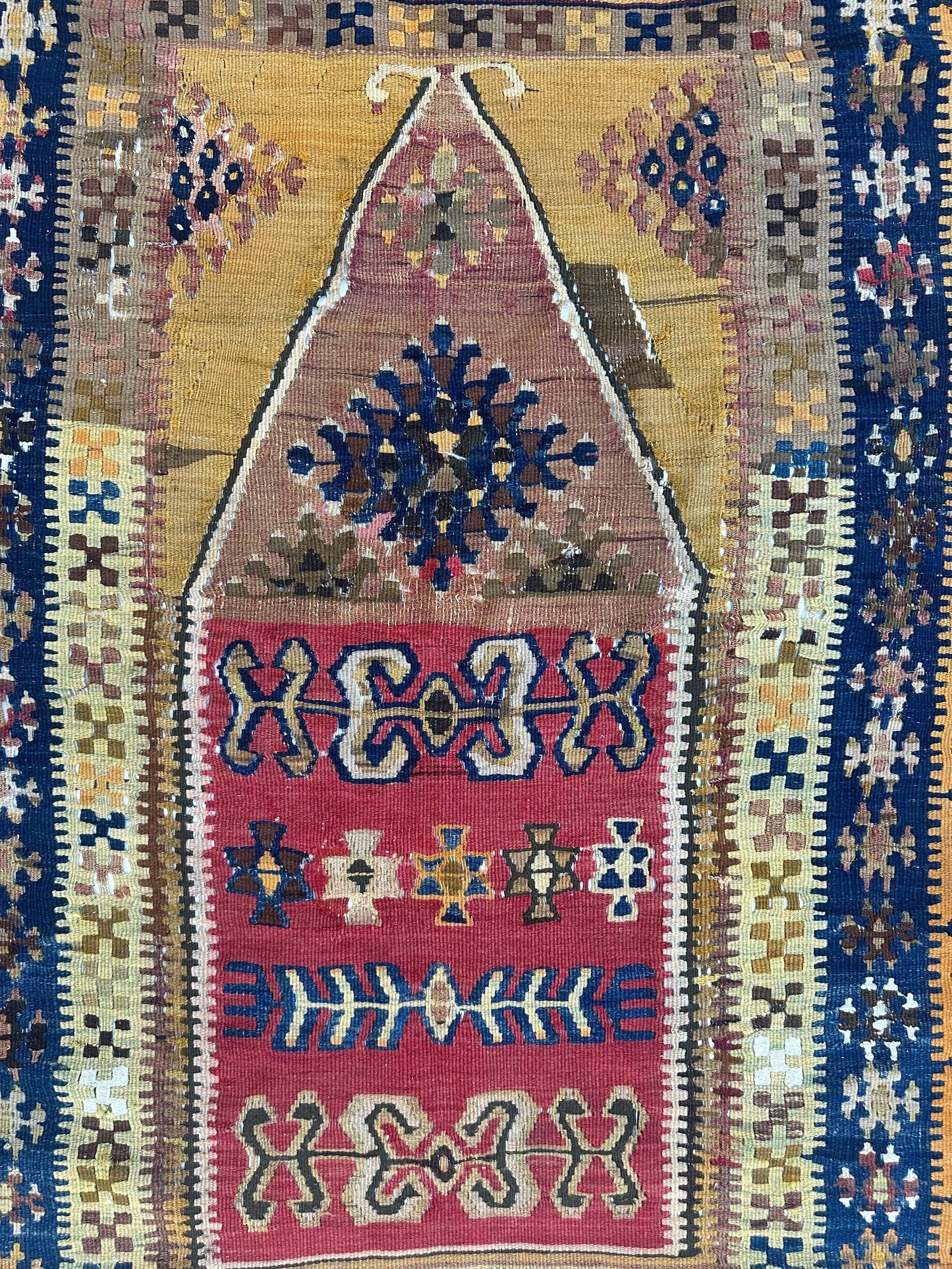 Antique Anatolian Wool Prayer Rug 4’ x 6’6” - Tampa Home & Garden Store