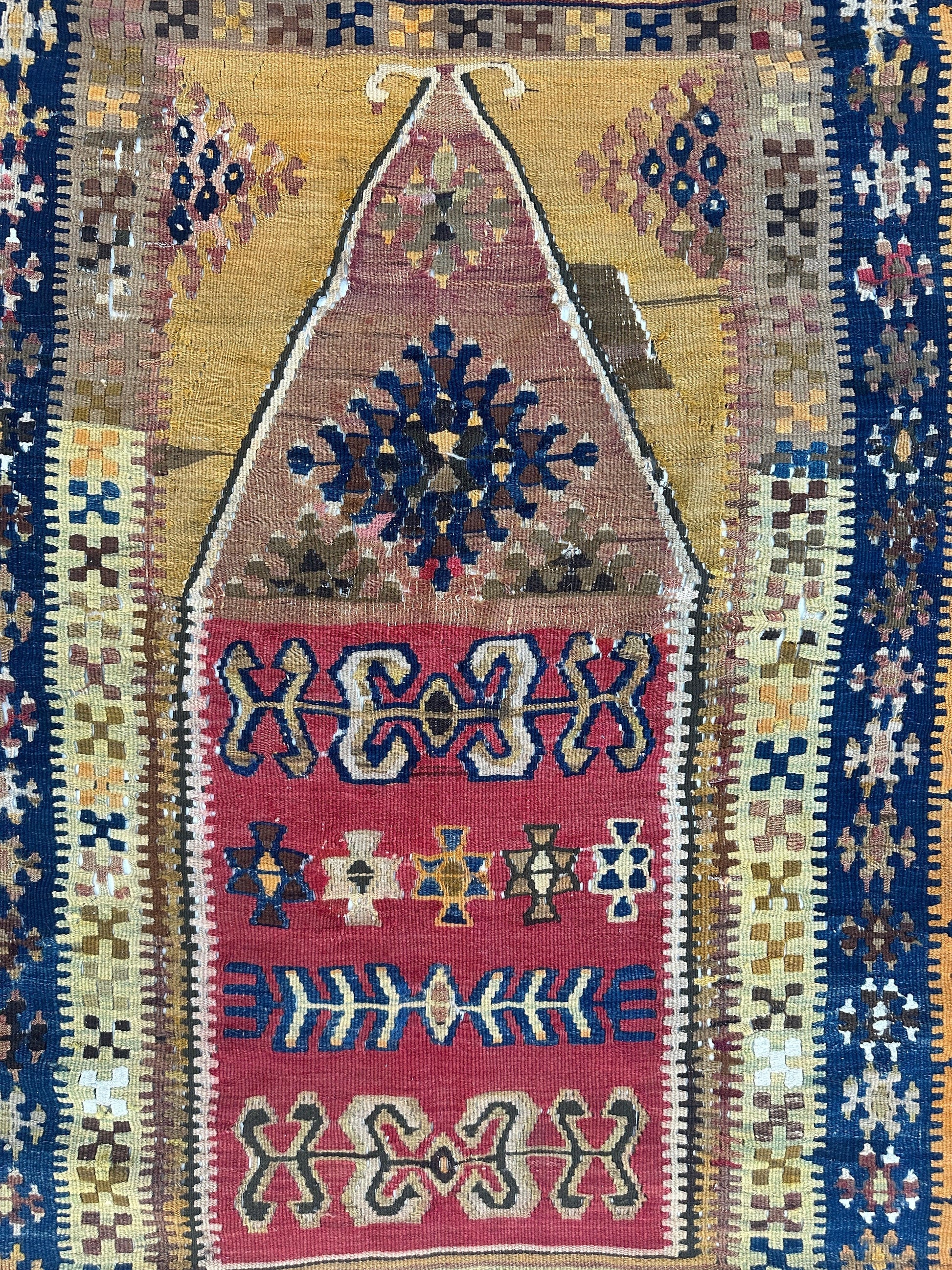 Antique Anatolian Wool Prayer Rug 4’ x 6’6” - Tampa Home & Garden Store