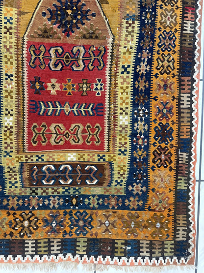 Antique Anatolian Wool Prayer Rug 4’ x 6’6” - Tampa Home & Garden Store