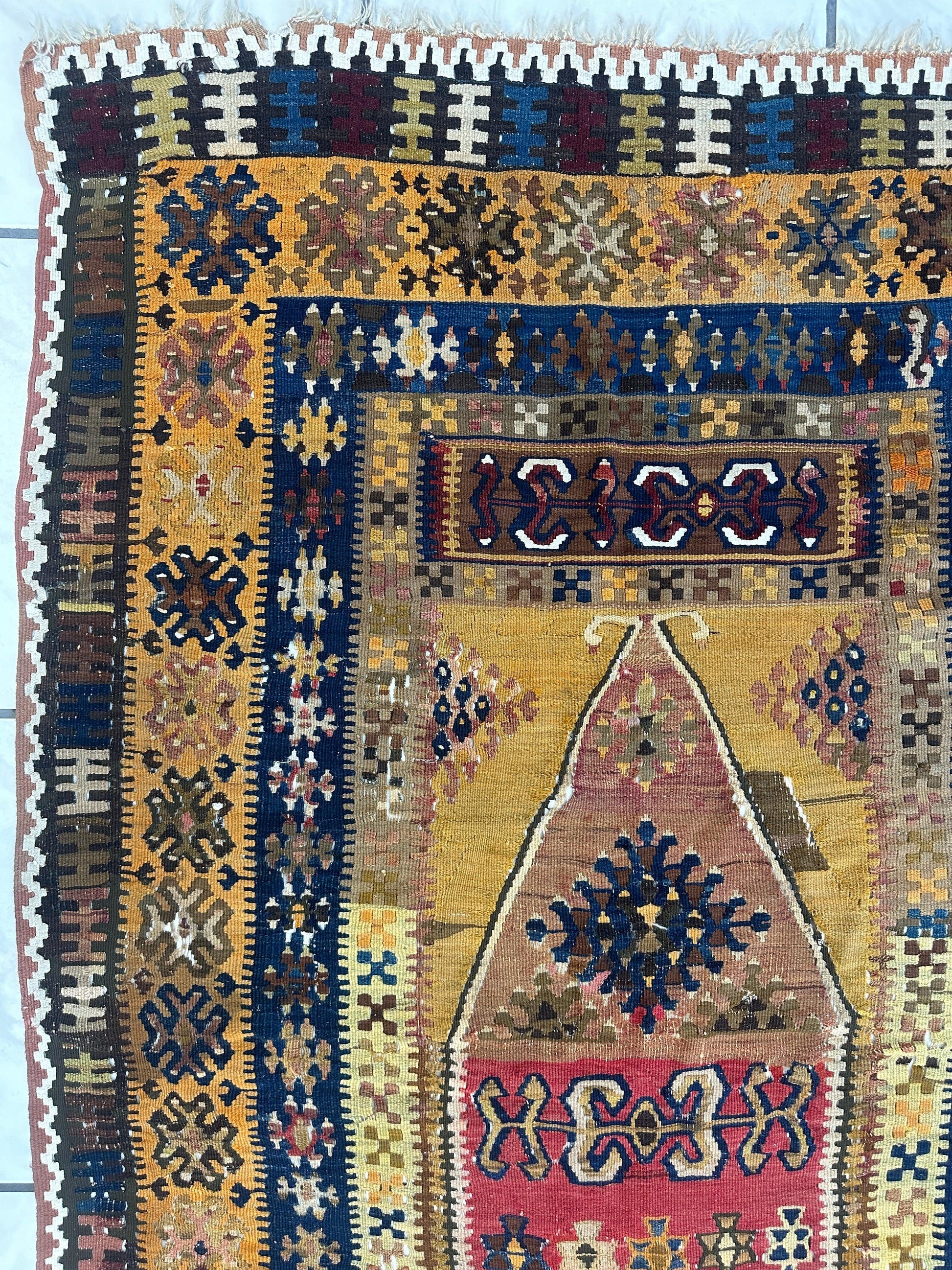 Antique Anatolian Wool Prayer Rug 4’ x 6’6” - Tampa Home & Garden Store