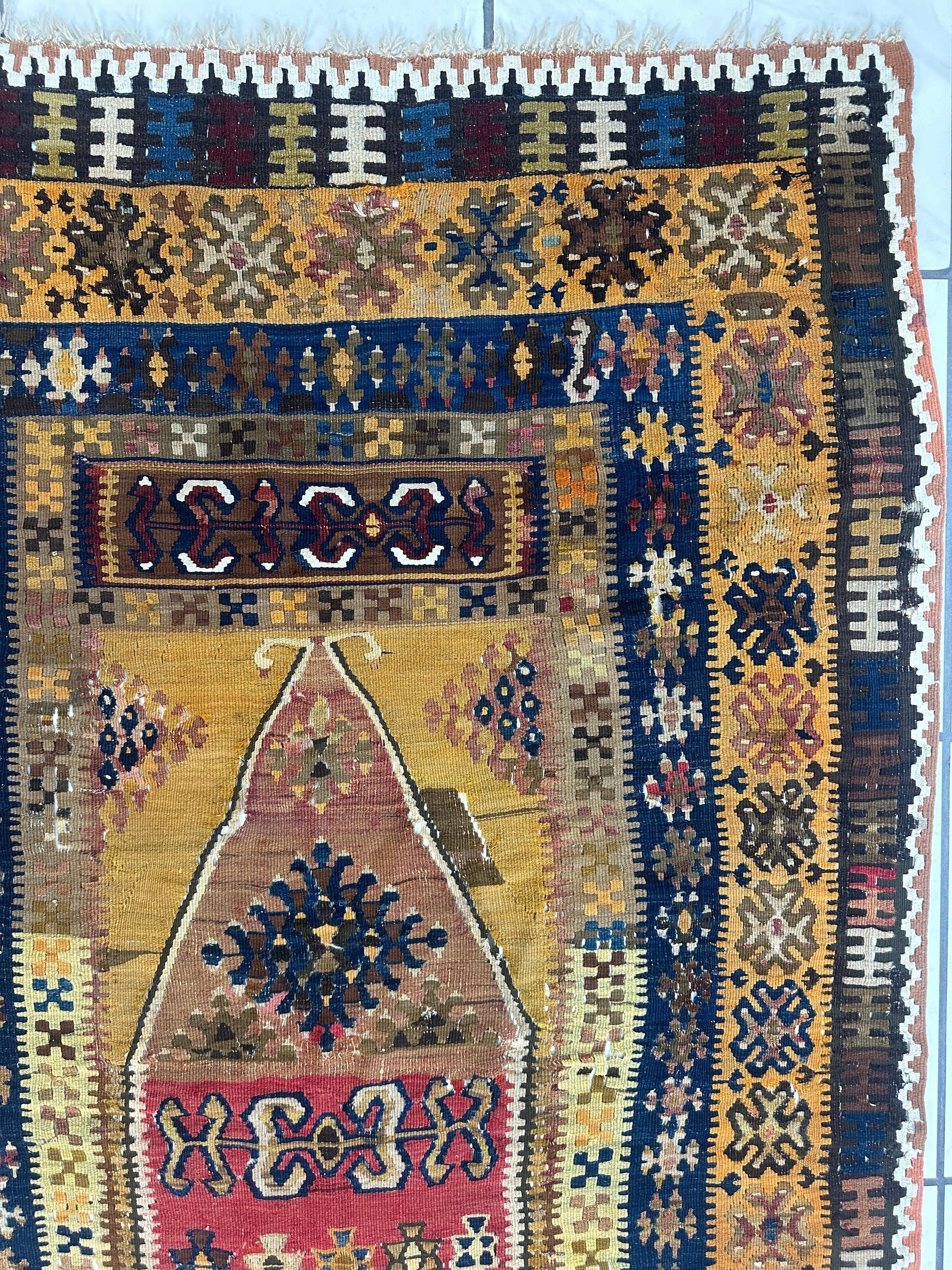 Antique Anatolian Wool Prayer Rug 4’ x 6’6” - Tampa Home & Garden Store