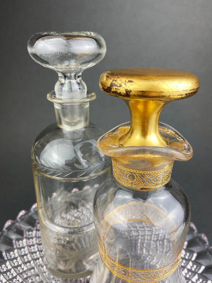 Antique Apothecary Perfume Bottles. Set of 2 Victorian Rose Water Bottles. Beautifully Detailed Collectible Bottles. Vintage Gifts. - Tampa Home & Garden Store