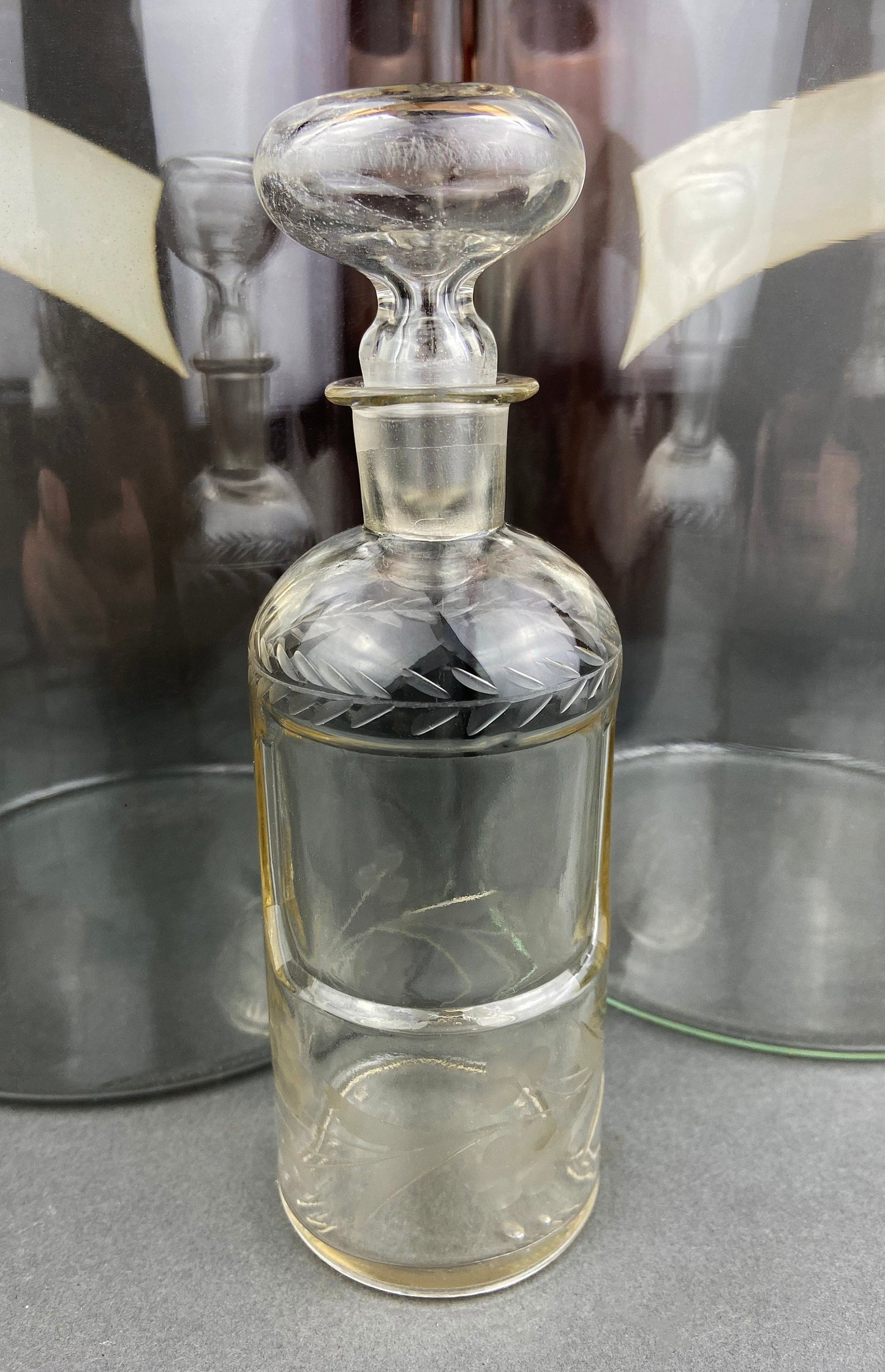 Antique Apothecary Perfume Bottles. Set of 2 Victorian Rose Water Bottles. Beautifully Detailed Collectible Bottles. Vintage Gifts. - Tampa Home & Garden Store