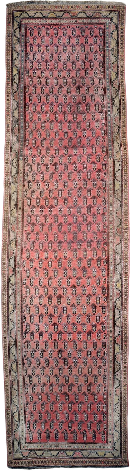 Antique Armenian Karabakh Wool Runner – 3’3” x 12’8” – Hand-Knotted Long Corridor Rug - Tampa Home & Garden Store