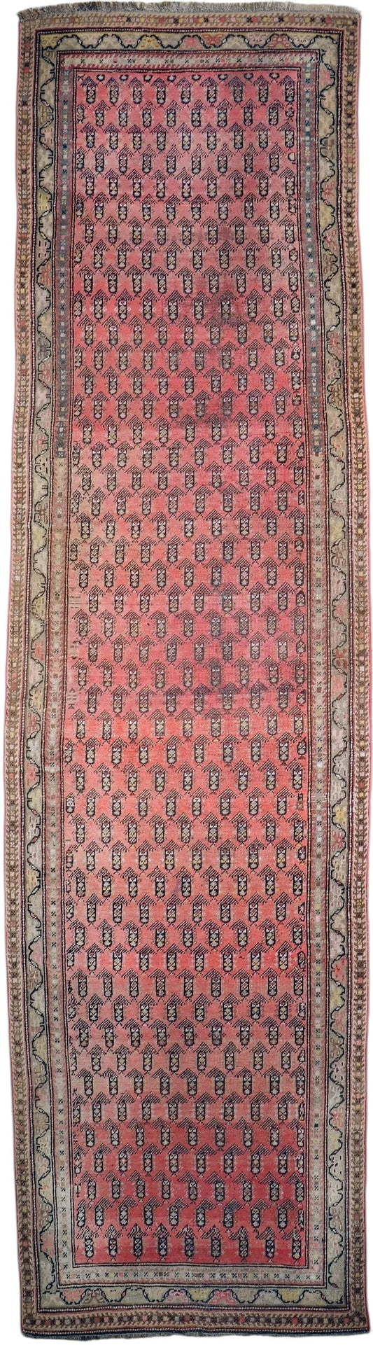 Antique Armenian Karabakh Wool Runner – 3’3” x 12’8” – Hand-Knotted Long Corridor Rug - Tampa Home & Garden Store