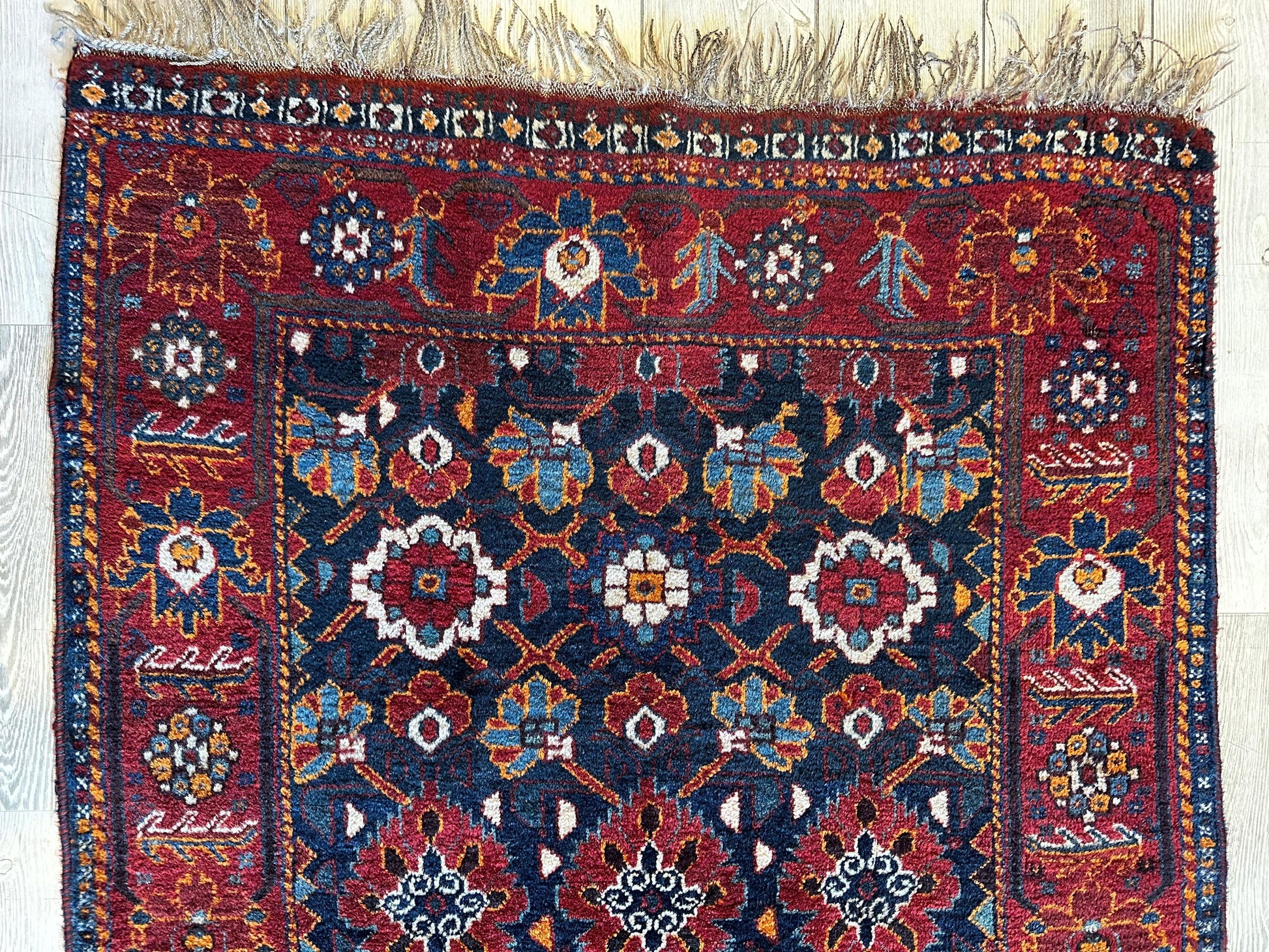 Antique Attractive Persian Khamseh Rug Early 20th Century 46” x 66” - Tampa Home & Garden Store