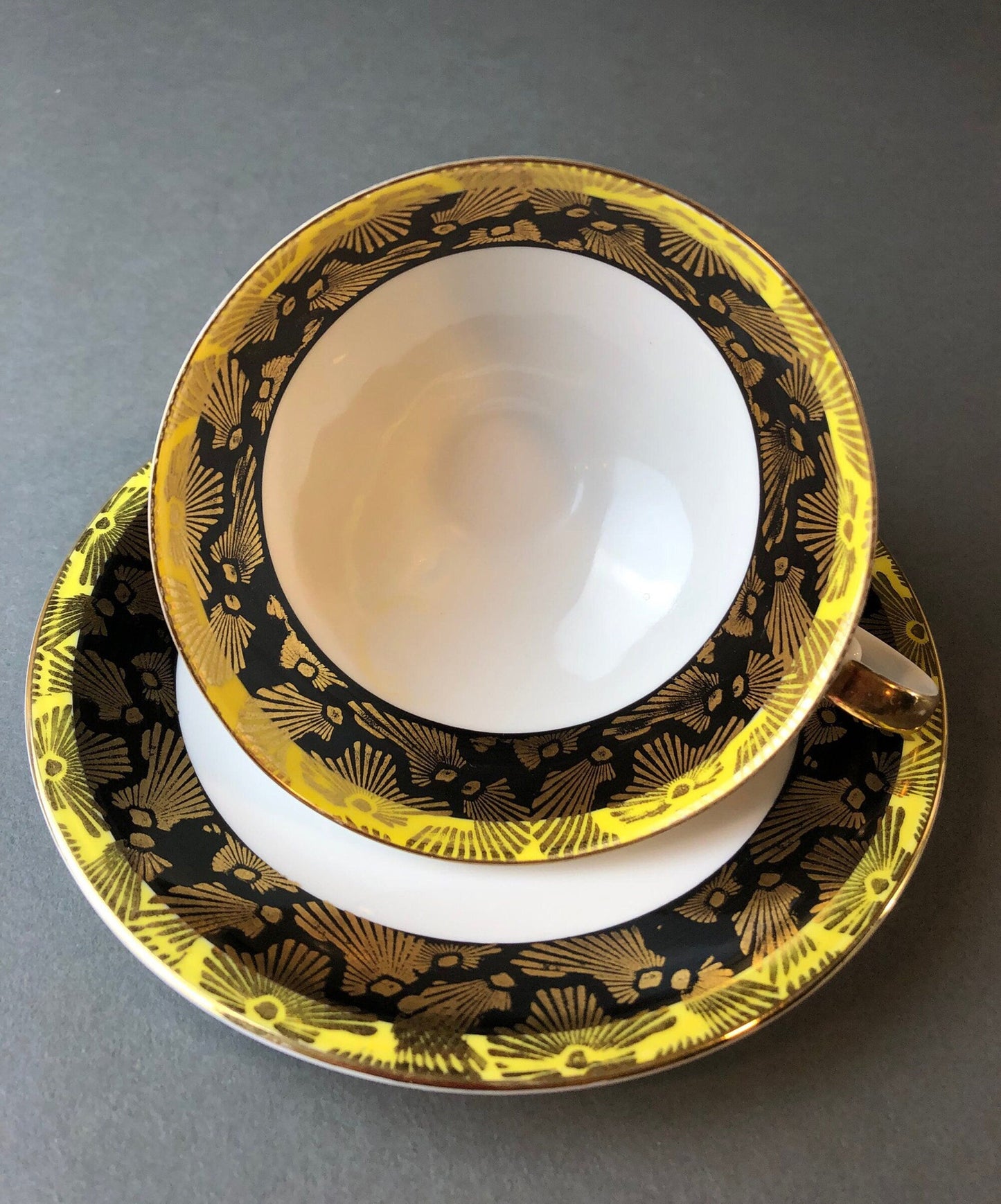 Antique Bavarian Porcelain Tea Cup and Saucer by Eberthal - Tampa Home & Garden Store