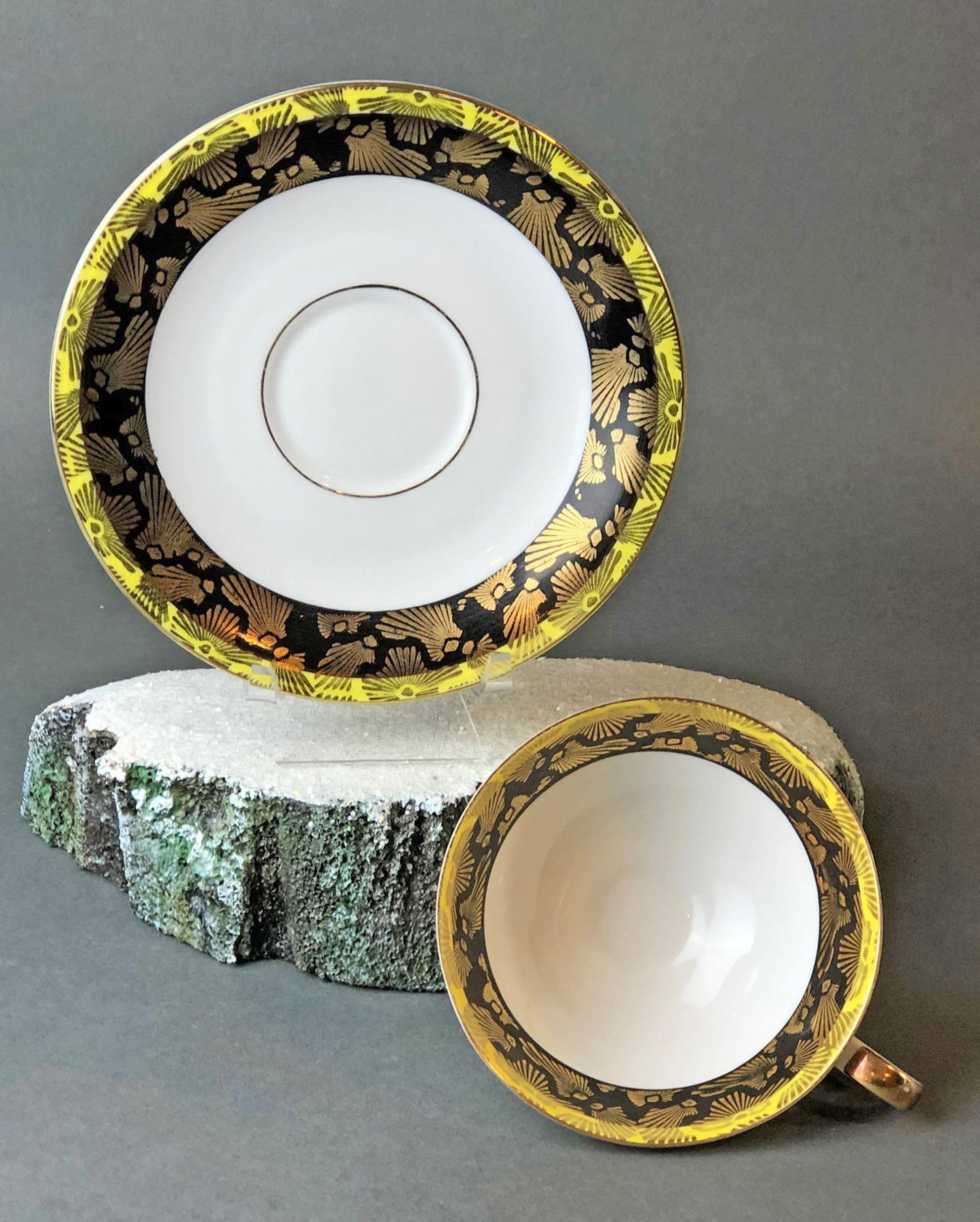 Antique Bavarian Porcelain Tea Cup and Saucer by Eberthal - Tampa Home & Garden Store