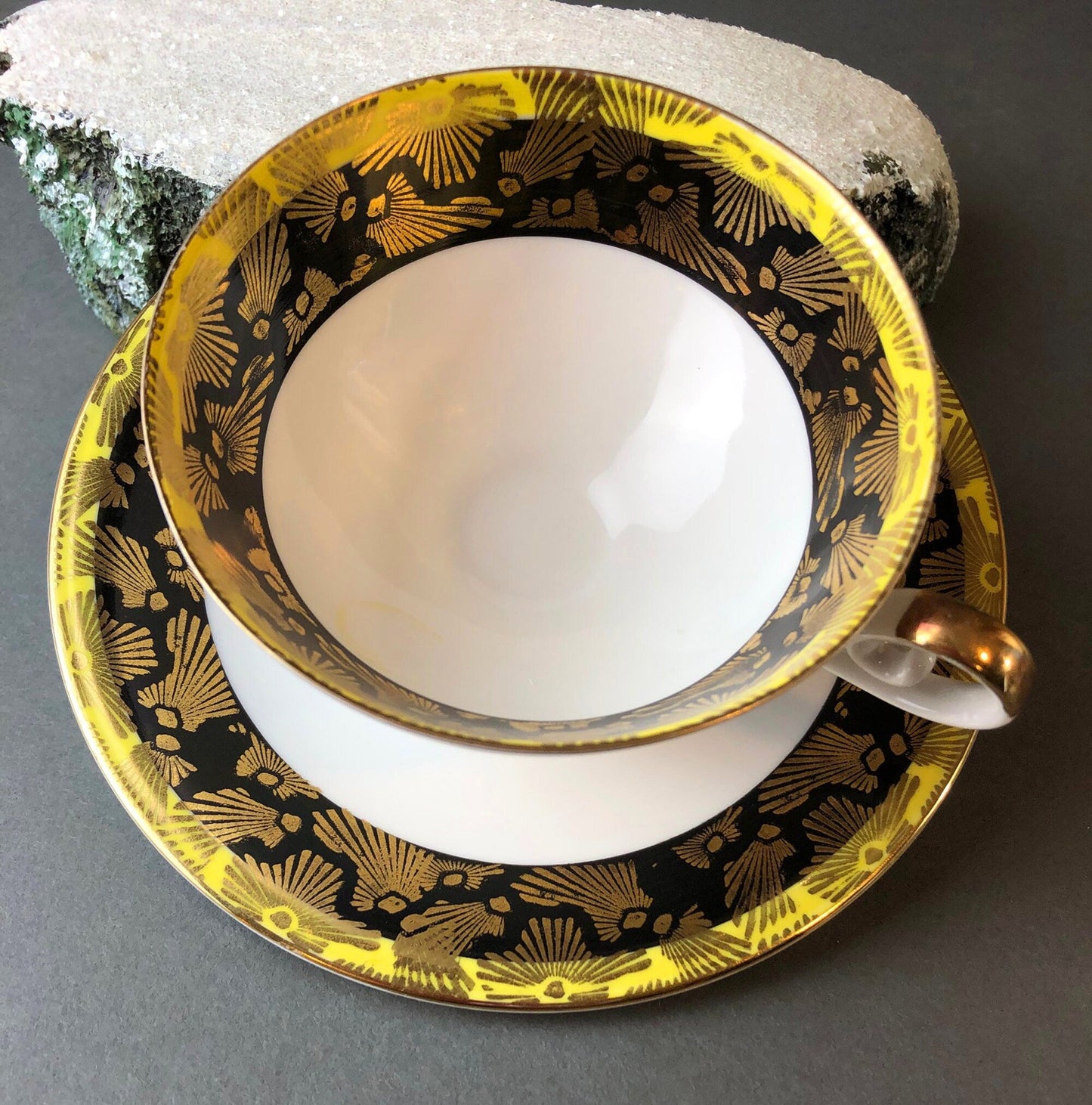 Antique Bavarian Porcelain Tea Cup and Saucer by Eberthal - Tampa Home & Garden Store