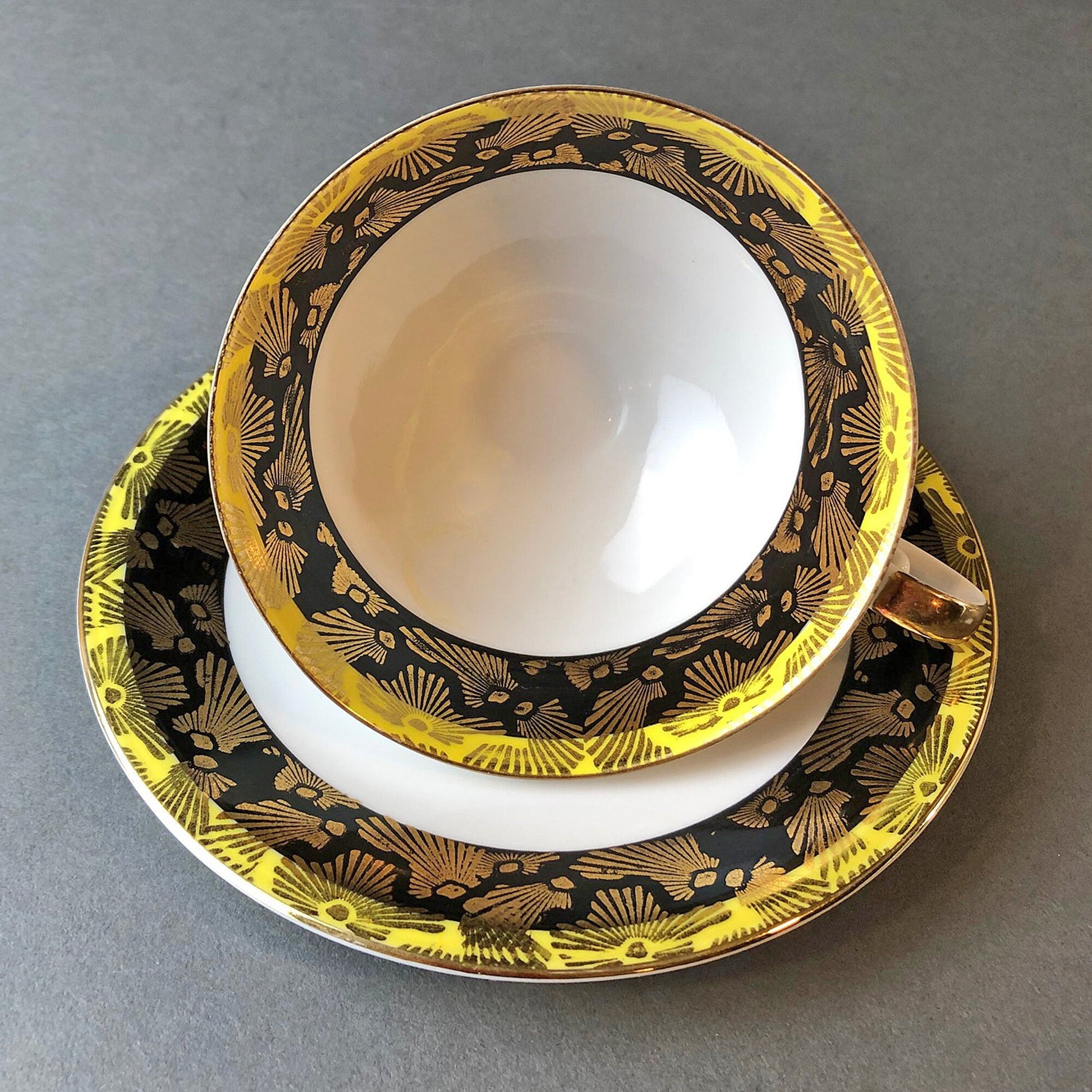 Antique Bavarian Porcelain Tea Cup and Saucer by Eberthal - Tampa Home & Garden Store