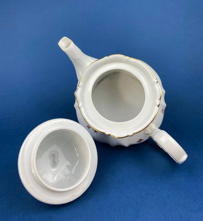Antique Bavarian Teapot, Coffee Pot, Creamer, Sugar Bowl Set by Hertel Jacob Porcelain Co. - Tampa Home & Garden Store