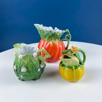 Antique Bisque Porcelain Pitcher Creamer Jug Covered in 3D Flowers and Berries. Bavaria Royal Bayreuth Modern Farmhouse. Dining Room Decor. - Tampa Home & Garden Store