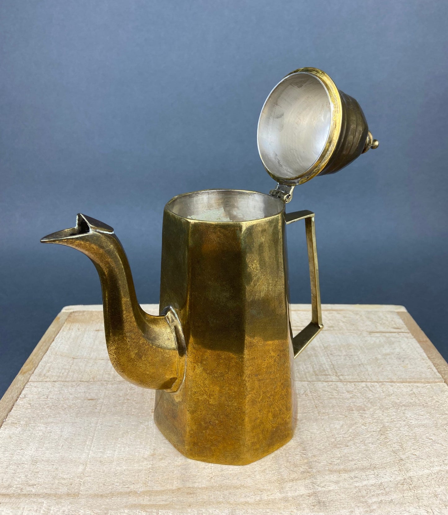 Antique Brass Coffee Set with Coffee Pot, Creamer & Sugar Bowl. Heavy Brass Pots with Handles. Kitchen Accessories. - Tampa Home & Garden Store