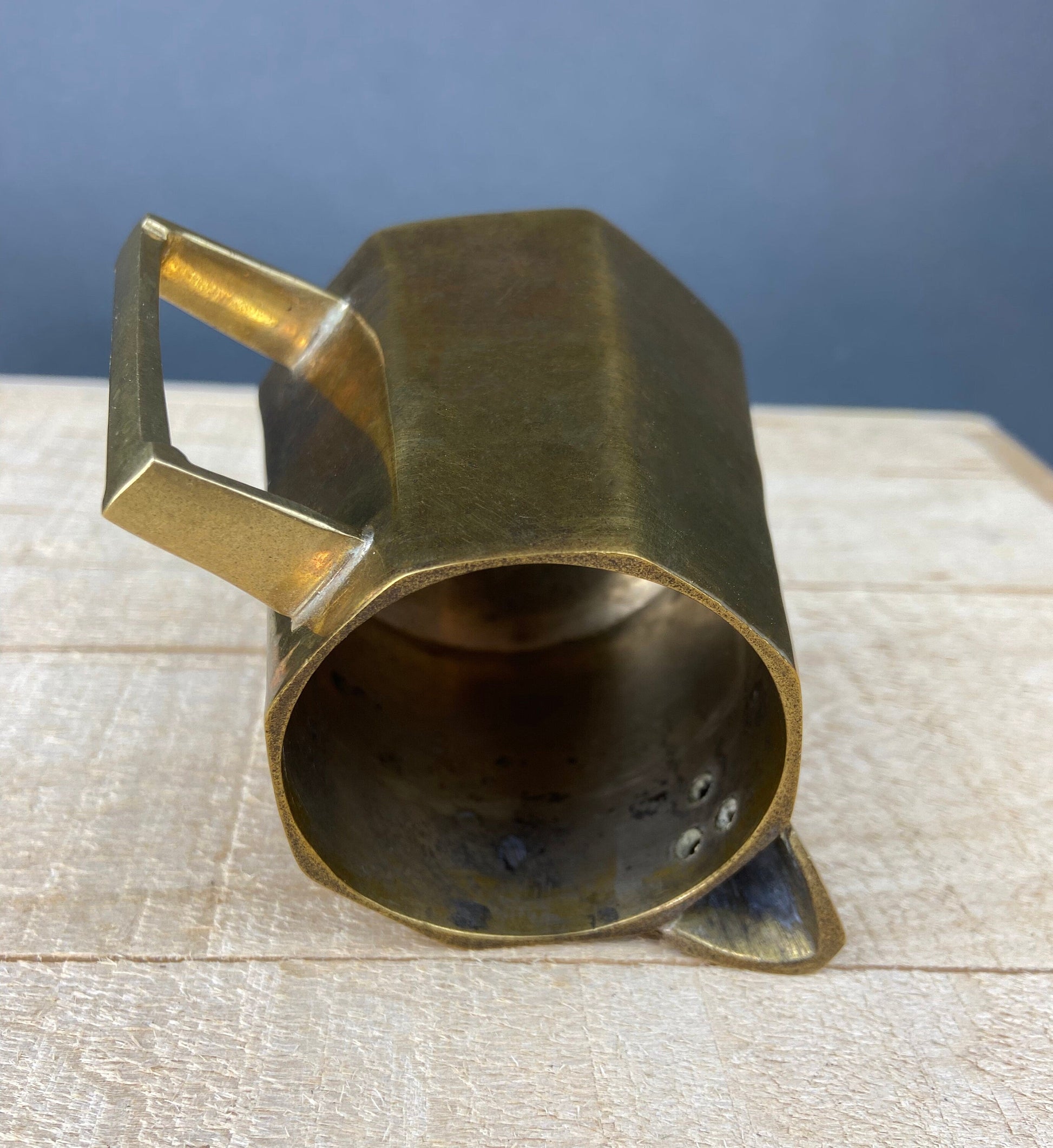 Antique Brass Coffee Set with Coffee Pot, Creamer & Sugar Bowl. Heavy Brass Pots with Handles. Kitchen Accessories. - Tampa Home & Garden Store
