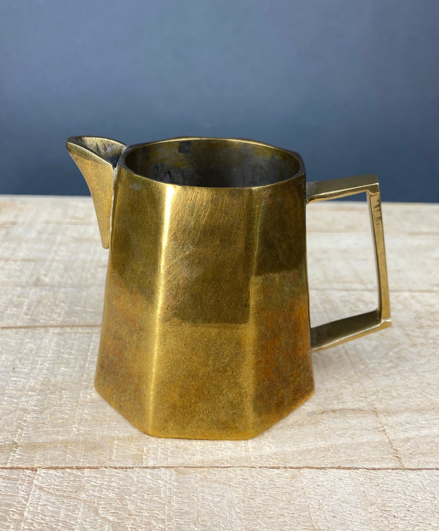 Antique Brass Creamer and Sugar Dish. Heavy Brass Containers with Handles. Kitchen Accessories. - Tampa Home & Garden Store