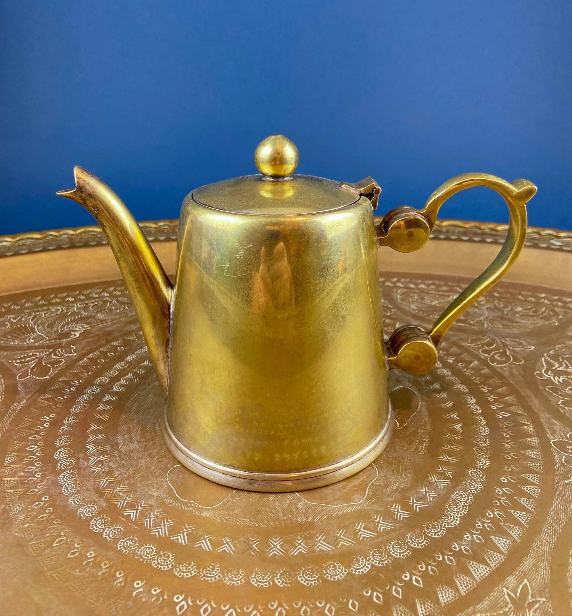 Antique Brass TeaPot or Coffee Pot. Vintage Gifts. - Tampa Home & Garden Store